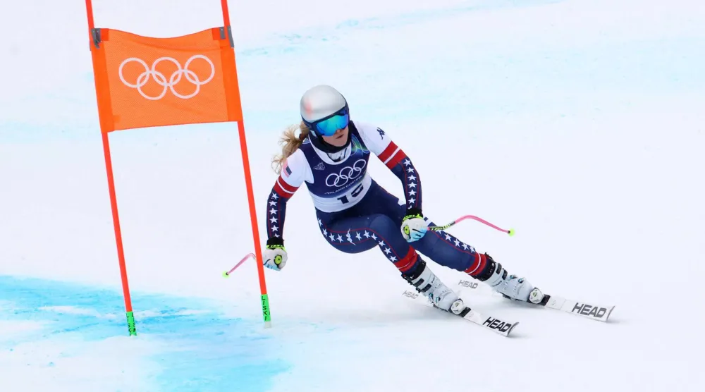 Milano Cortina 2026 Olympics - Alpine Skiing - Women's Downhill 3rd Official Training - Tofane Alpine Skiing Centre, Belluno, Italy - February 07, 2026. Lindsey Vonn of United States in action during training. (Reuters)