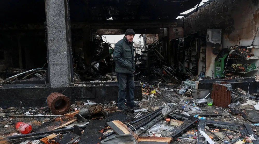 جانب من الدمار جراء الغارات الروسية على مدينة أوديسا الأوكرانية (رويترز)