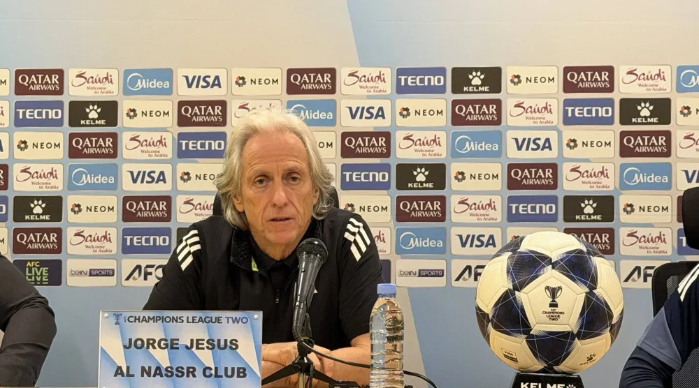 خيسوس خلال المؤتمر الصحافي (الشرق الأوسط)