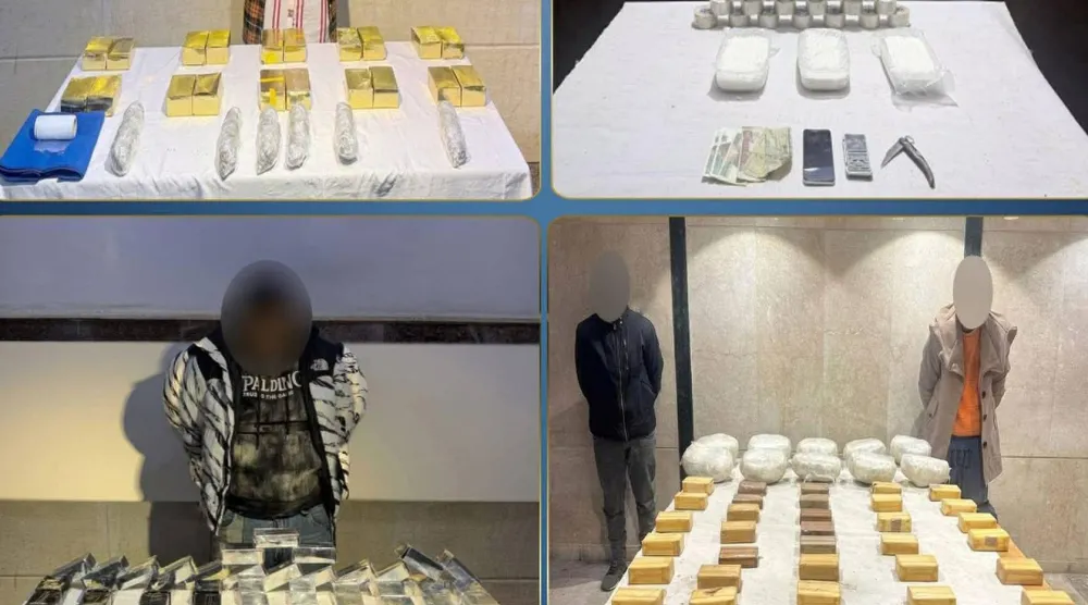 مضبوطات وزارة الداخلية في إحدى قضايا المخدرات فبراير 2026 (وزارة الداخلية)