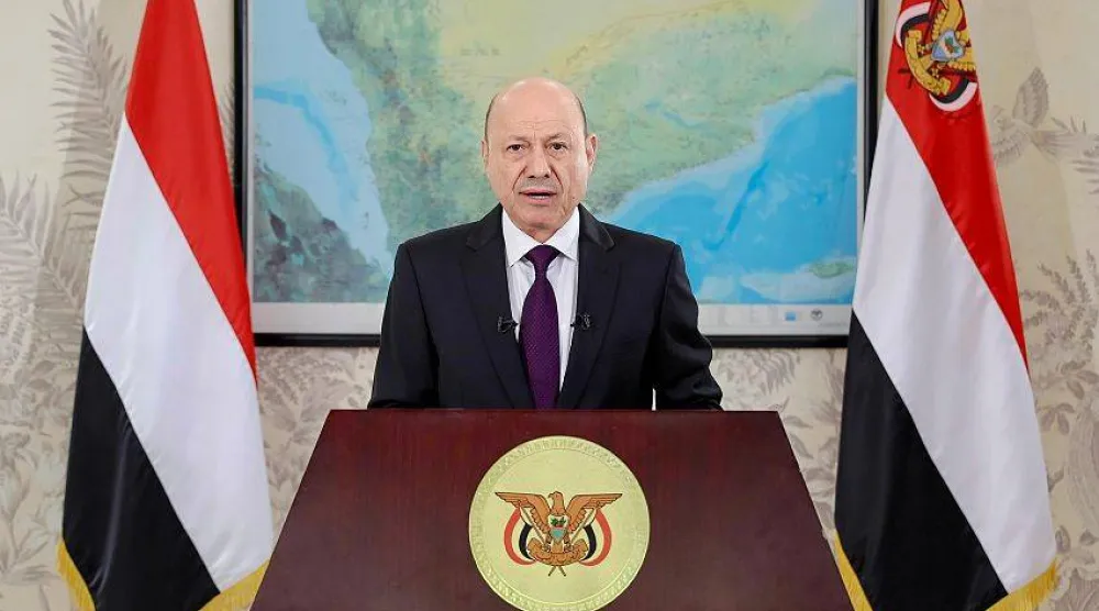 رئيس مجلس القيادة الرئاسي اليمني رشاد العليمي (إعلام حكومي)