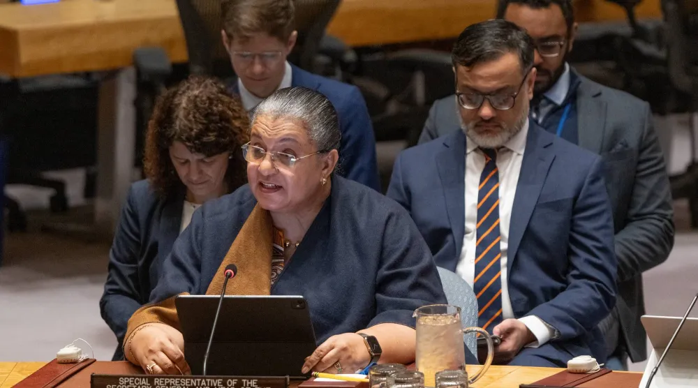 تيتيه خلال إحاطتها أمام جلسة مجلس الأمن الأربعاء (البعثة الأممية)
