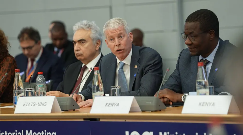 رايت يتحدث خلال الاجتماع الوزاري لوكالة الطاقة الدولية (إكس)