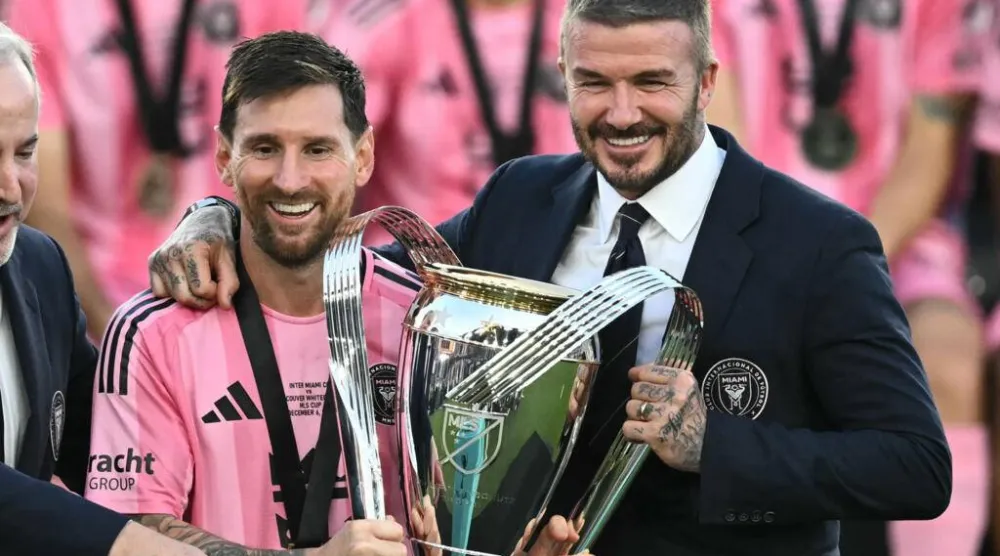 Argentine forward Lionel Messi won the MLS Cup for Inter Miami, co-owned by David Beckham. CHANDAN KHANNA / AFP/File
