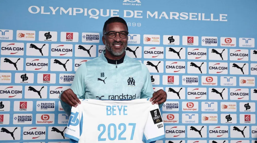 السنغالي حبيب باي مدرب مرسيليا الجديد (أ.ف.ب)