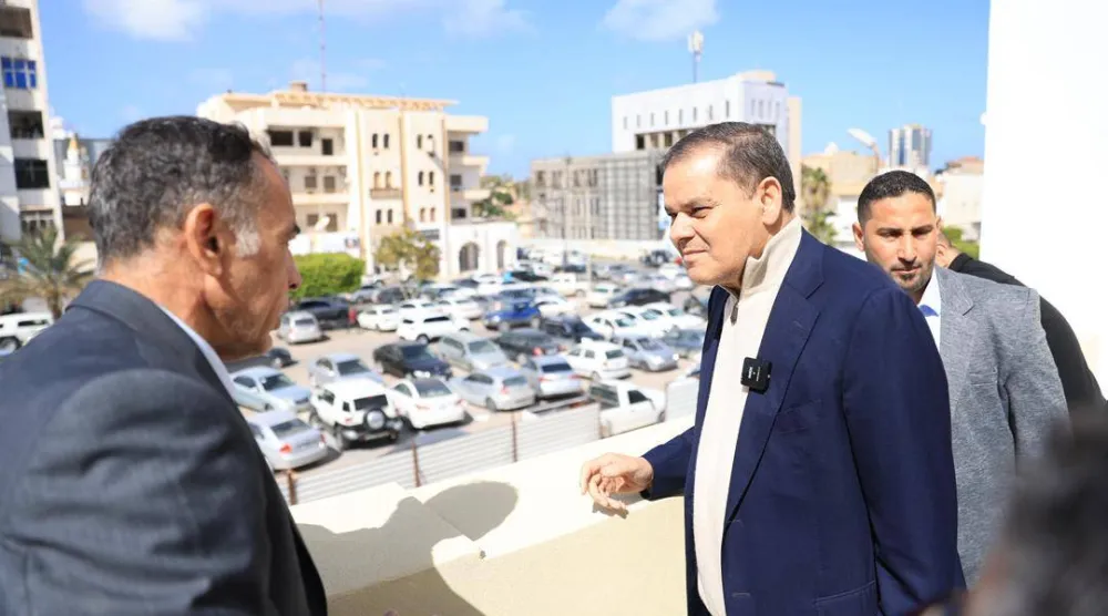 الدبيبة خلال افتتاح الفندق البلدي بمصراتة نهاية الأسبوع (مكتب الدبيبة)