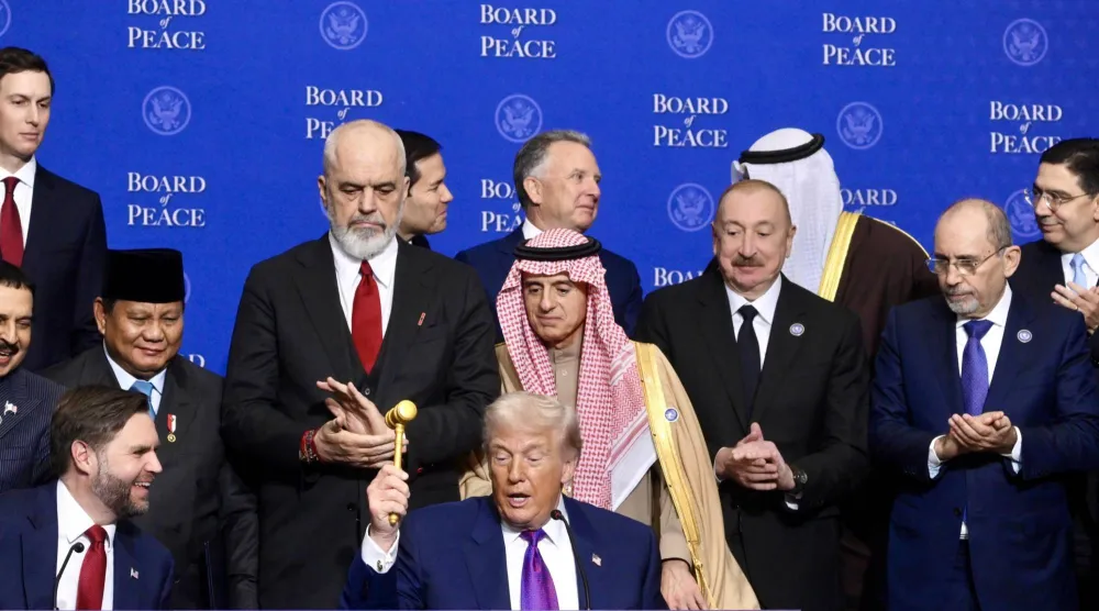 المشاركون في مؤتمر مجلس السلام - 19 فبراير 2026 (إ.ب.أ)