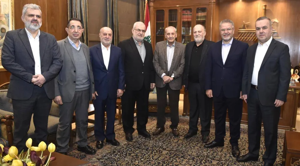 وفد من «حزب الله» برئاسة النائب محمد رعد يلتقون رئيس البرلمان نبيه بري (المركزية)
