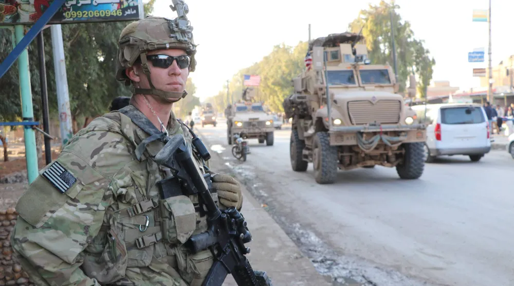 دورية أميركية بالقرب من قرية القسرك (أرشيفية - الشرق الأوسط)