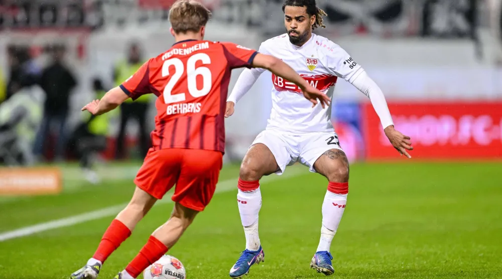 التعادل حسم مواجهة هايدنهايم وضيفه شتوتغارت (أ.ب)