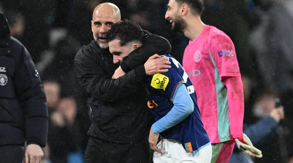 أبرز ملامح هجوم مانشستر سيتي هذا الموسم يتمثل في قدرته على التحول بين اللعب الضيق والعريض (إ.ب.أ)