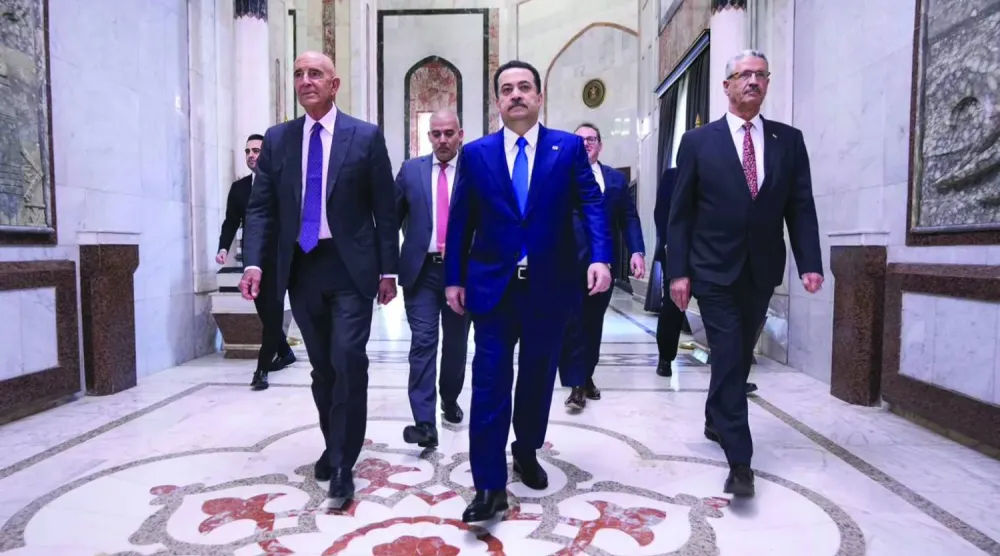 ABD Özel Temsilcisi Barrack ve Irak Başbakanı Sudani (Irak Başbakanlık Ofisi)