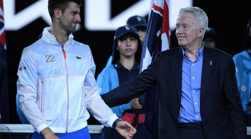 كريغ تيلي برفقة نوفاك (رويترز)