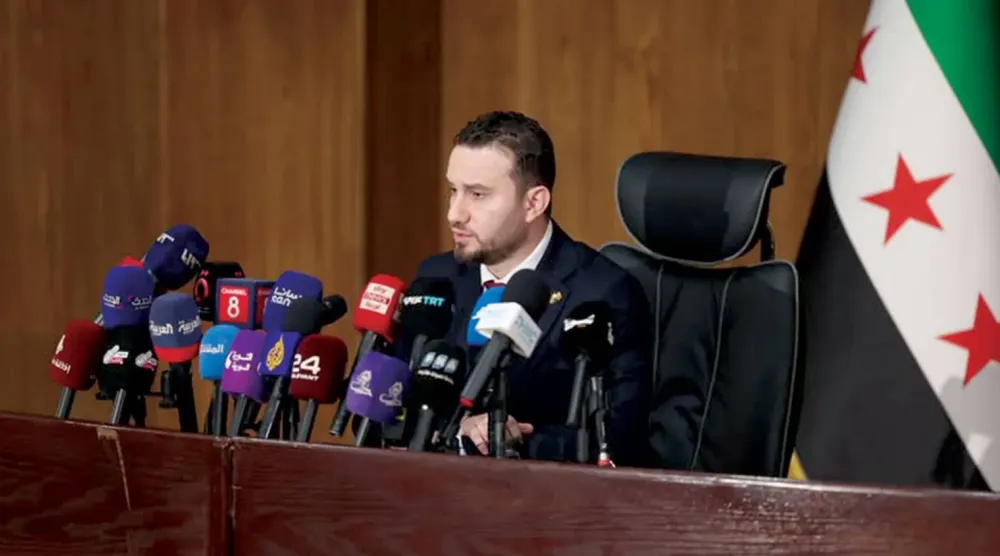 Nureddin el-Baba, el-Hol kampı hakkında düzenlediği basın toplantısında (İçişleri Bakanlığı)