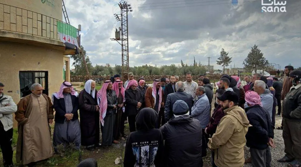 A delegation from the Sweida Governorate inspects the service situation in the villages of the western countryside (SANA)