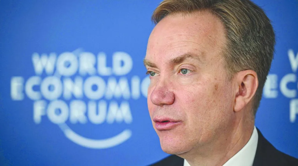 رئيس المنتدى الاقتصادي العالمي بورغه برنده (أ.ف.ب)