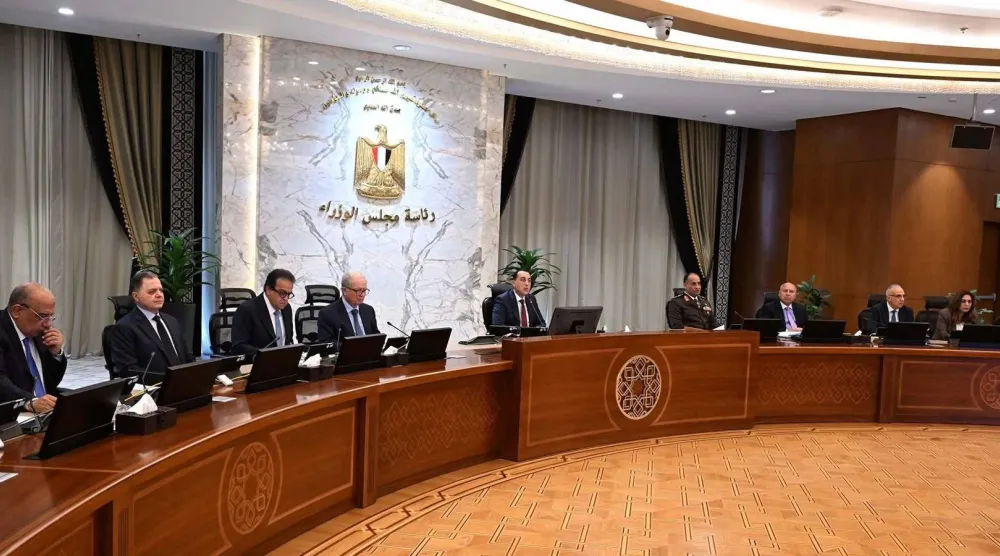 مجلس الوزراء المصري خلال اجتماعه الأربعاء (مجلس الوزراء المصري)