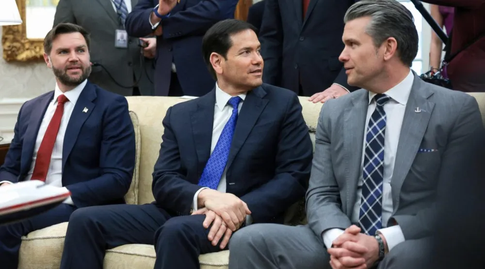 ABD Başkan Yardımcısı J.D. Vance, Dışişleri Bakanı Marco Rubio ve Savunma Bakanı Pete Hegseth (Reuters)