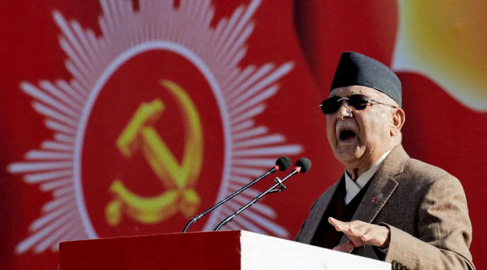 Nepal Komünist Partisi lideri Oli'nin ünlü sosyal medya platformlarına erişim yasağı getirmesi protestoların fitilini ateşlemişti (Reuters)
