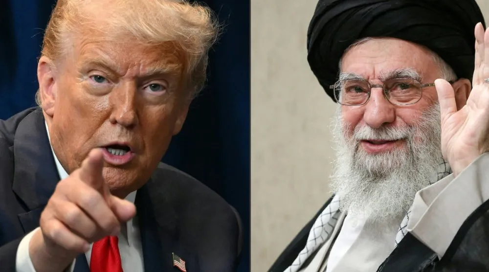 صورة مركبة تجمع بين الرئيس الأميركي دونالد ترمب والمرشد الإيراني علي خامنئي (أ.ف.ب)