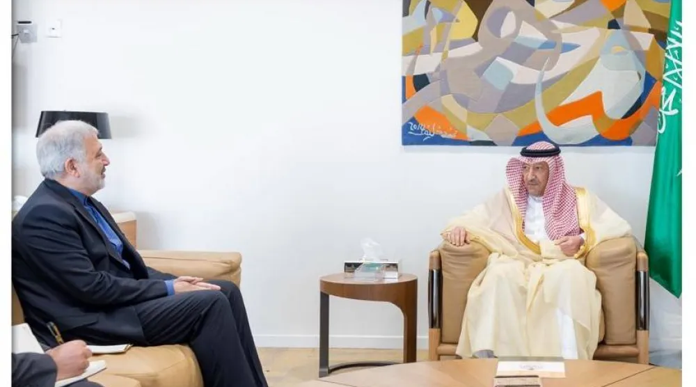 وليد الخريجي نائب وزير الخارجية السعودي خلال استدعاء السفير الإيراني لدى المملكة علي رضا عنايتي (الخارجية السعودية)