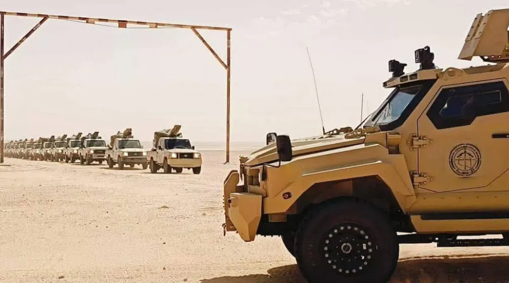 مدرعات عسكرية تابعة لـ«اللواء 604 مشاة» (الجيش الوطني)