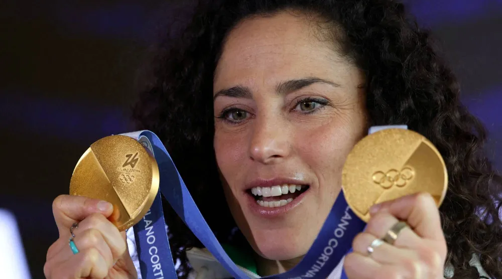 نجمة التزلج الإيطالية فيديريكا برينيوني (رويترز)