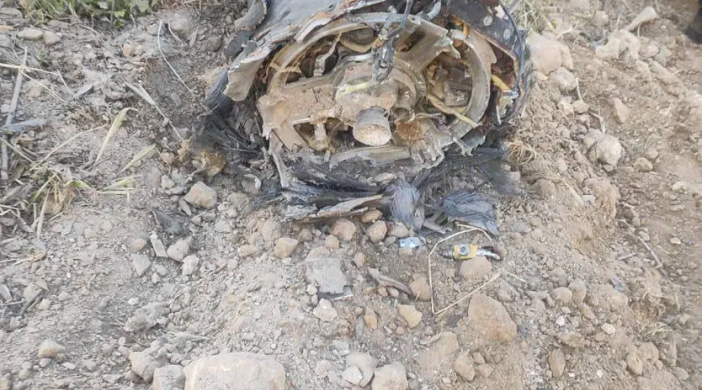 شظايا صواريخ في الضفة الغربية (مواقع تواصل)