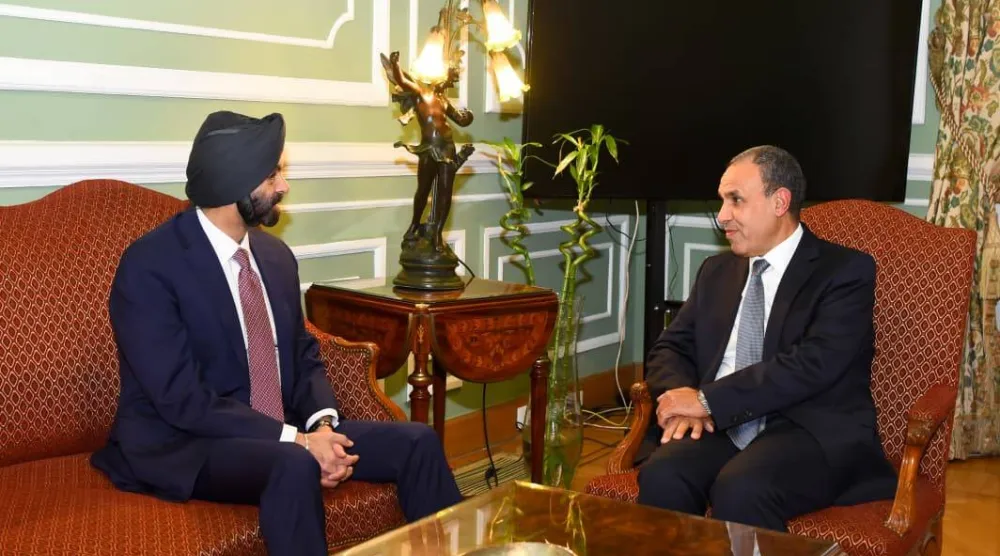 وزير الخارجية المصري يستقبل رئيس مجموعة البنك الدولي (الخارجية المصرية)