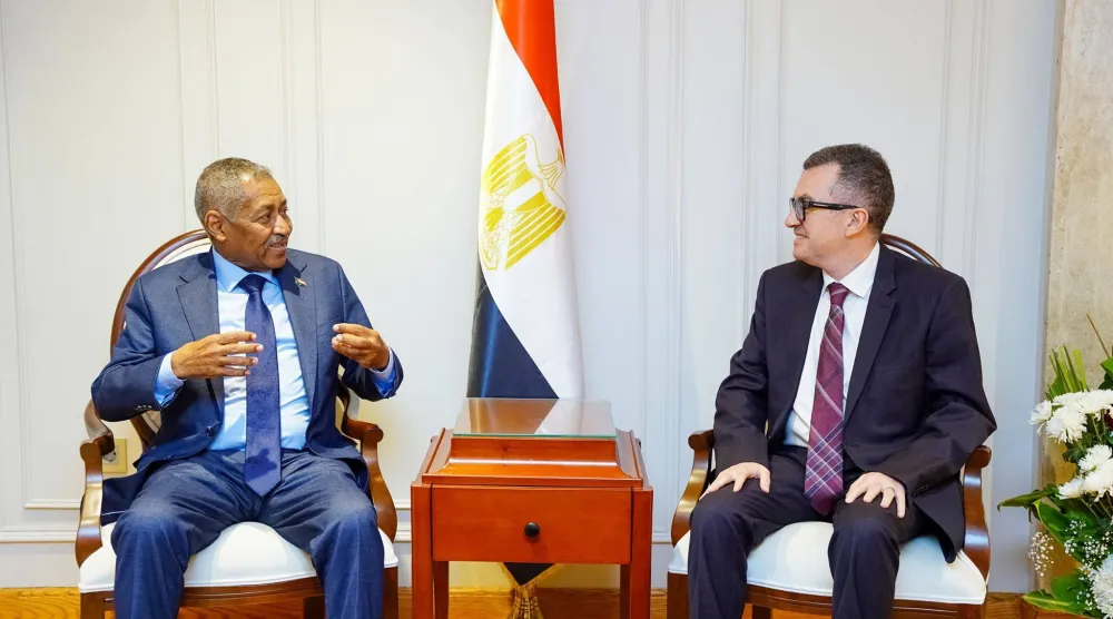 محادثات وزير التخطيط والتنمية الاقتصادية المصري مع سفير السودان في القاهرة الخميس (مجلس الوزراء المصري)