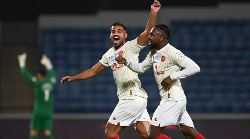 فرحة ضمكاوية تكررت ثلاث مرات أمام الرياض (تصوير: علي خمج)