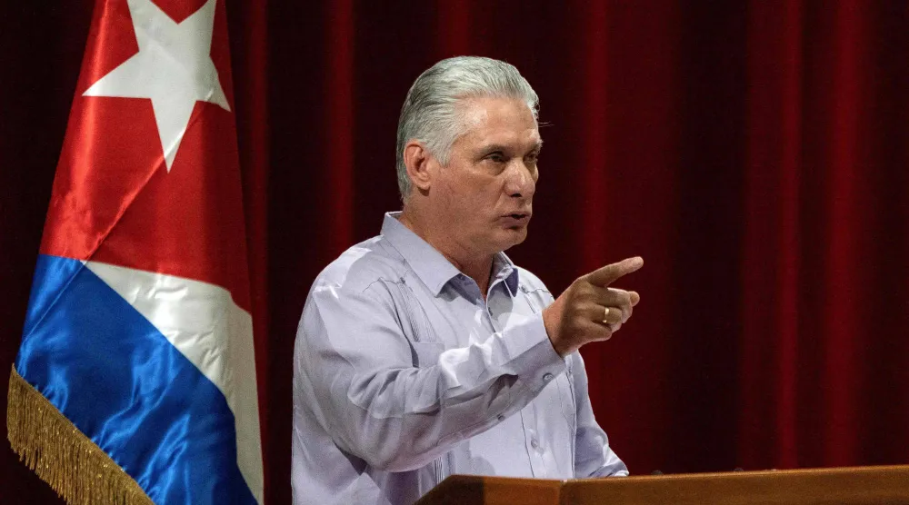 أرشيفية للرئيس الكوبي ميغيل دياز كانيل في هافانا (أ.ف.ب)