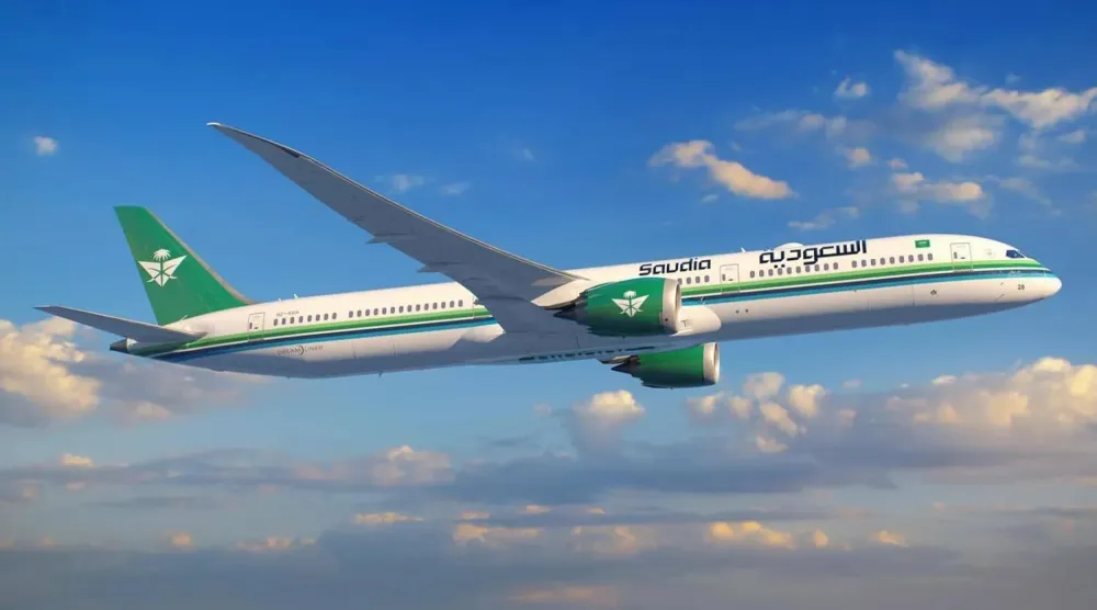إحدى طائرات «الخطوط السعودية» (موقع الشركة)