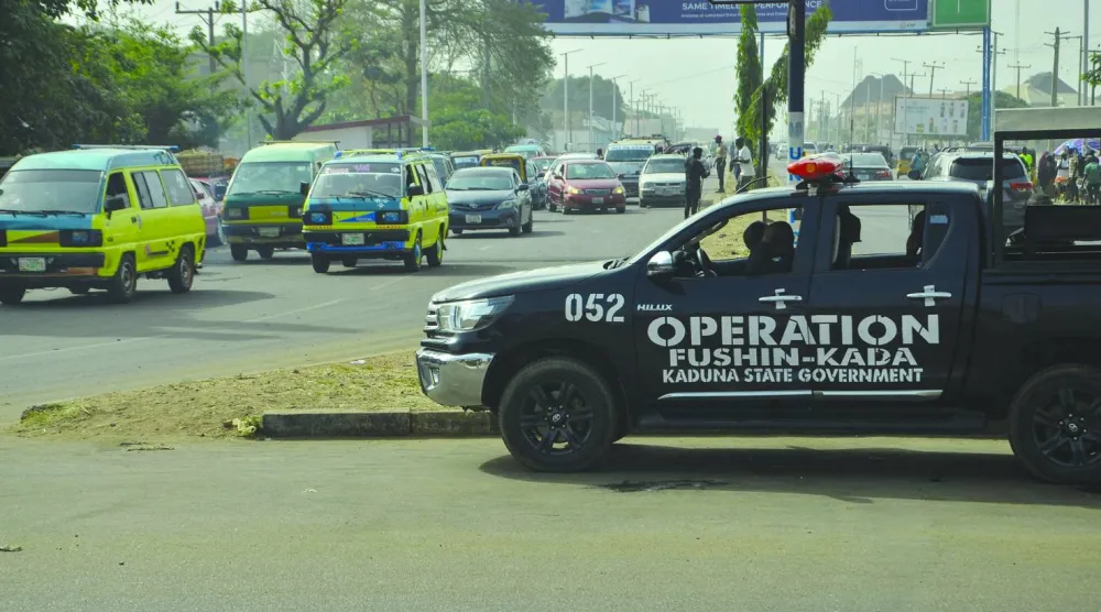 سيارة تابعة للشرطة في ولاية كادونا بشمال نيجيريا (أرشيفية - رويترز)