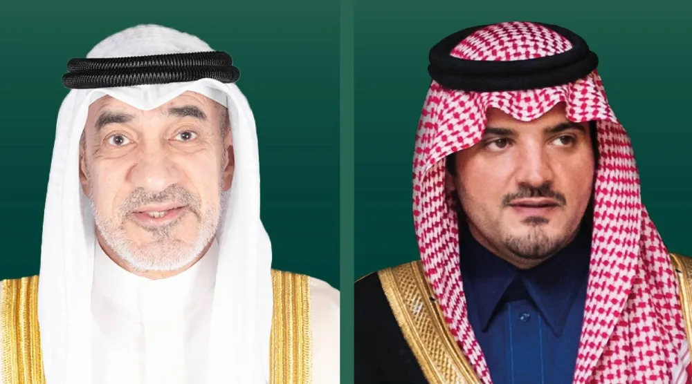 الأمير عبد العزيز بن سعود والشيخ فهد يوسف الصباح (الشرق الأوسط)