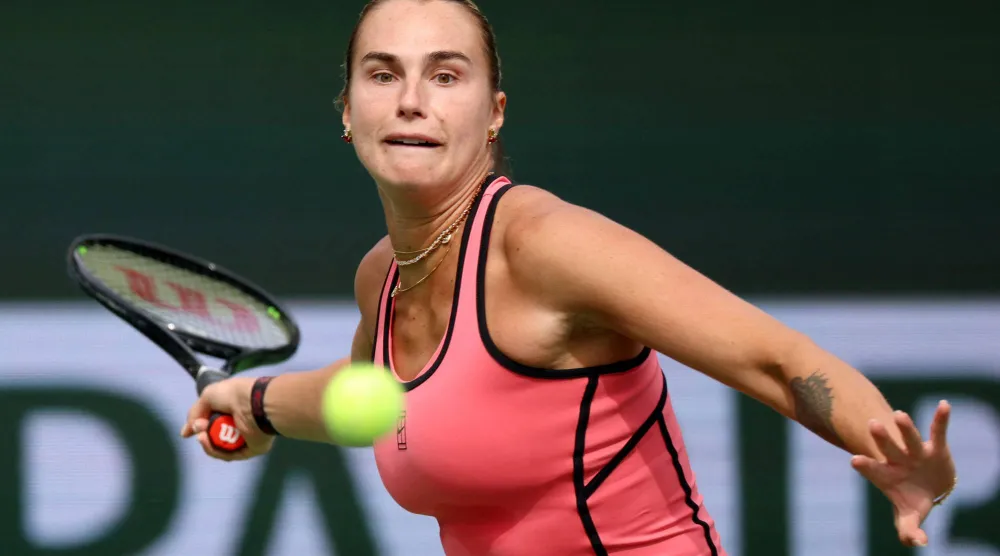  البيلاروسية أرينا سابالينكا بلغت ثمن نهائي إنديان ويلز (أ.ف.ب)