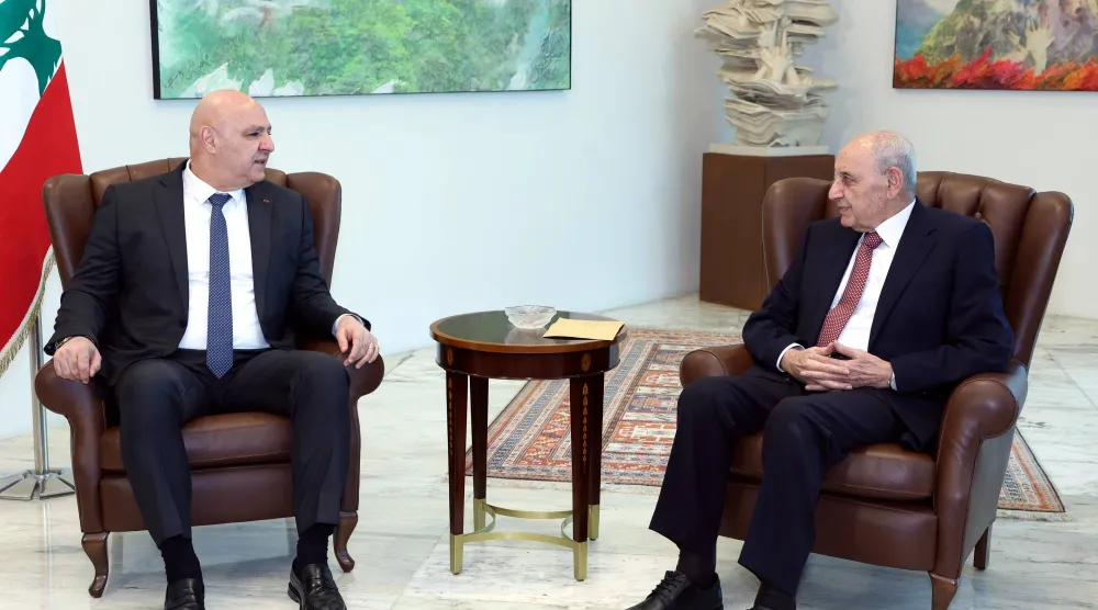 رئيس الجمهورية جوزيف عون مستقبلاً رئيس البرلمان نبيه بري (أرشيفية - رئاسة الجمهورية)