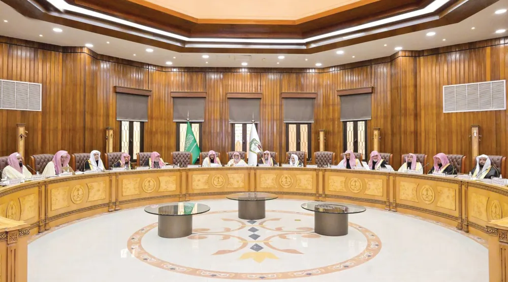 جانب من جلسة هيئة كبار العلماء السعودية في الرياض 25 يناير الماضي (واس)