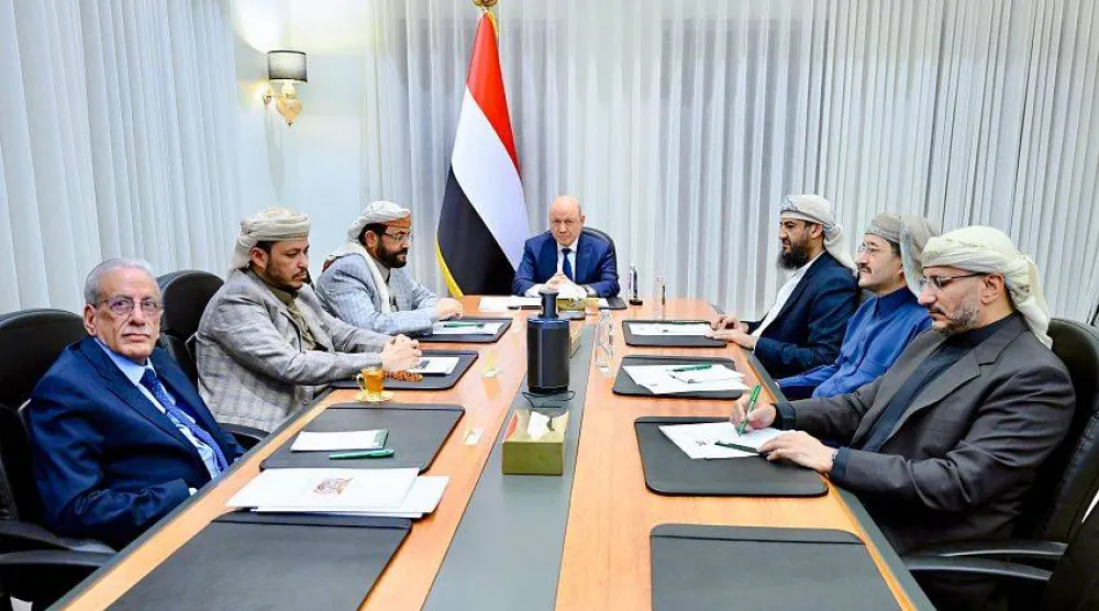 جانب من اجتماع للمجلس القيادي الرئاسي اليمني (سبأ)