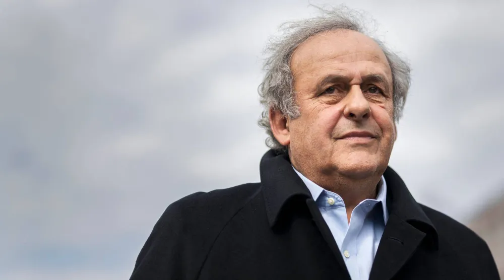 الرئيس السابق للاتحاد الأوروبي لكرة القدم (ويفا) الفرنسي ميشال بلاتيني (أ.ف.ب)