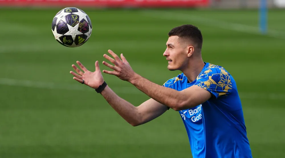 باتريك شيك مهاجم باير ليفركوزن (أ.ب)