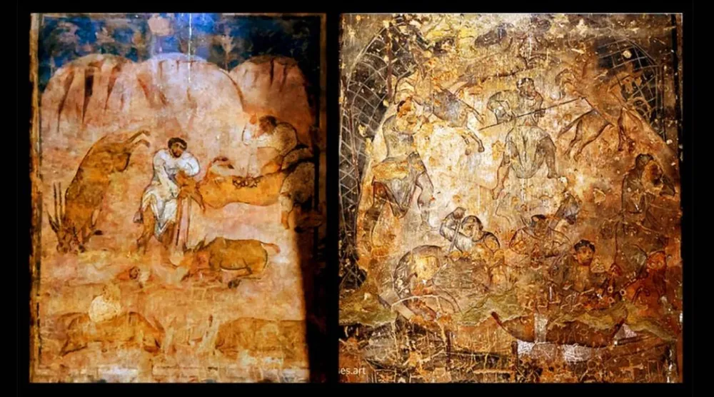 ذبح الطرائد في لوحتين استثنائيتين من العهد الأموي