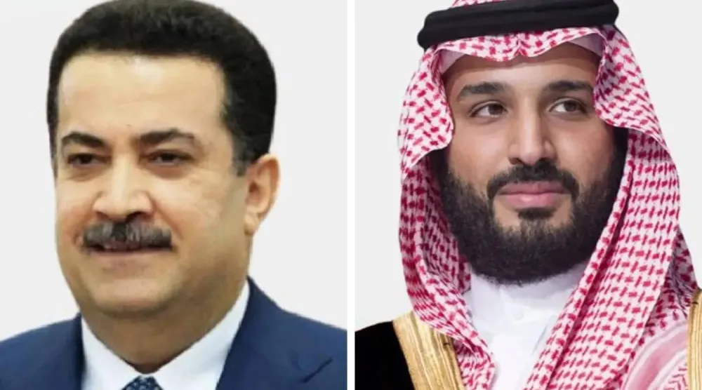 ولي العهد السعودي الأمير محمد بن سلمان ورئيس الوزراء العراقي محمد السوداني (الخارجية السعودية) 