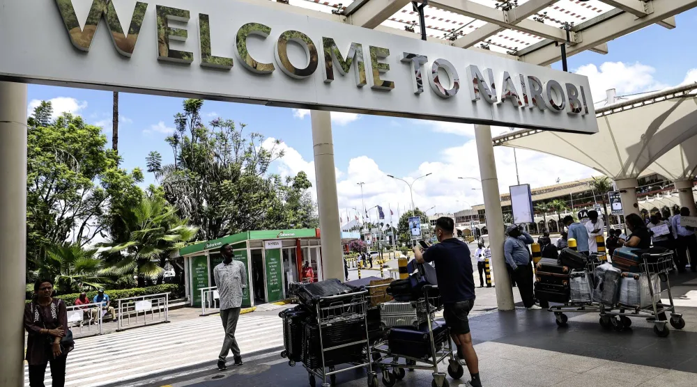 People arriving at the Jomo Kenyatta International Airport (JKIA), in Nairobi, Kenya, on 06 March 2026. EPA/DANIEL IRUNGU