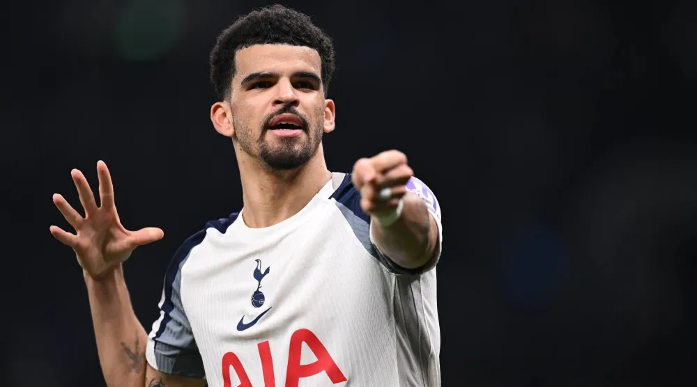 Tottenham Hotspur's Dominic Solanke celebrates scoring the 1-0 goal during the English Premier League soccer match of Tottenham Hotspur against Crystal Palace, in London, Britain, 05 March 2026. EPA/DANIEL HAMBURY 