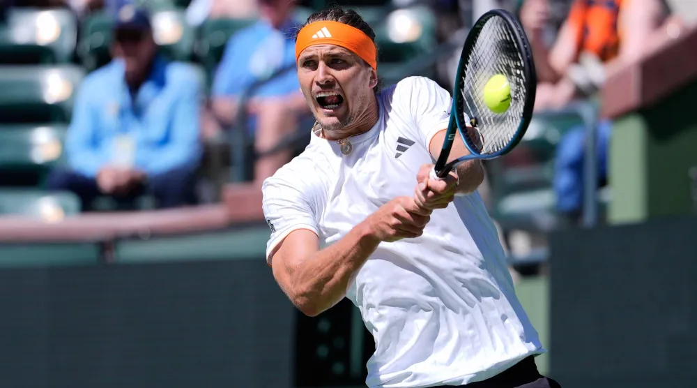 زفيريف خلال المواجهة (أ.ب)