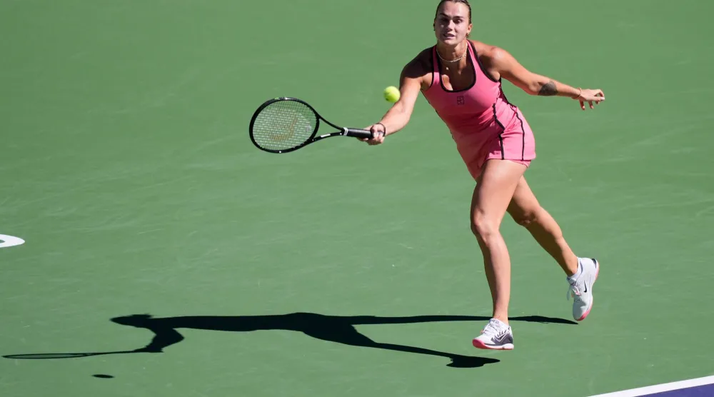 سابالينكا خلال المواجهة (أ.ب)