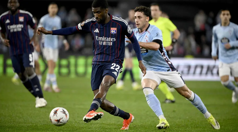 من مواجهة ليون وسيلتا فيغو (أ.ف.ب)