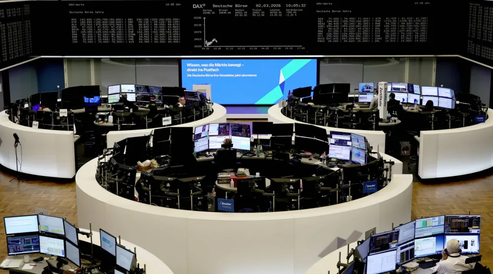قاعة التداول في بورصة فرانكفورت (إ.ب.أ)