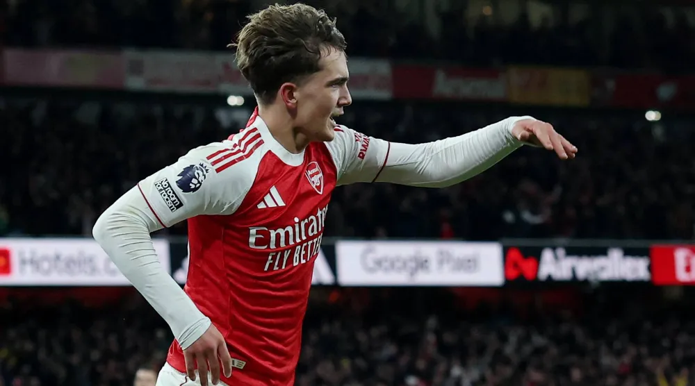 داومان محتفلاً بالهدف (رويترز)